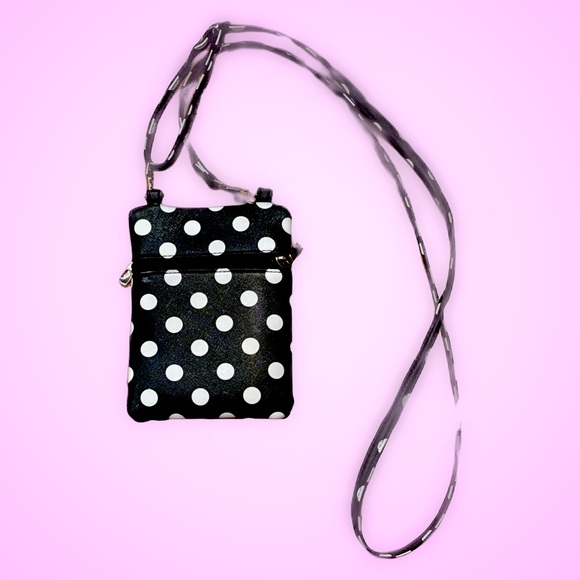 Cross body passport credit card polka dot purse - Picture 2 of 2